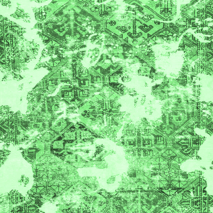 Machine Washable Abstract Emerald Green Modern Area Rugs, wshabs764emgrn