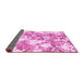 Sideview of Abstract Pink Modern Rug, abs764pnk