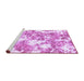 Sideview of Machine Washable Abstract Purple Modern Area Rugs, wshabs764pur