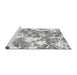 Sideview of Machine Washable Abstract Gray Modern Rug, wshabs764gry