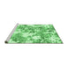 Sideview of Machine Washable Abstract Emerald Green Modern Area Rugs, wshabs764emgrn