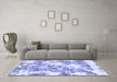 Machine Washable Abstract Blue Modern Rug in a Living Room, wshabs764blu