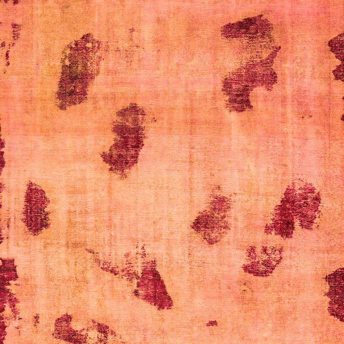 Machine Washable Abstract Orange Modern Area Rugs, wshabs765org