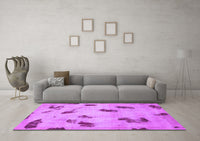 Machine Washable Abstract Purple Modern Rug, wshabs765pur