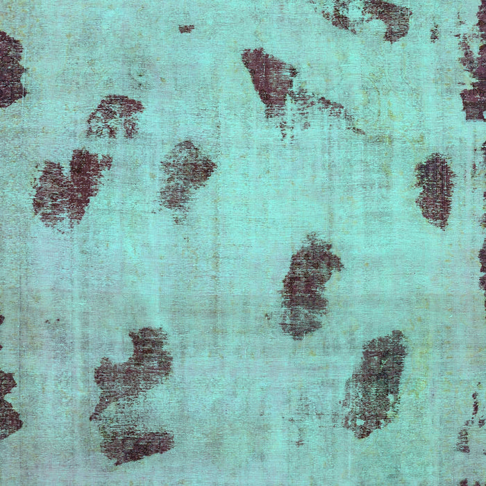 Machine Washable Abstract Turquoise Modern Area Rugs, wshabs765turq