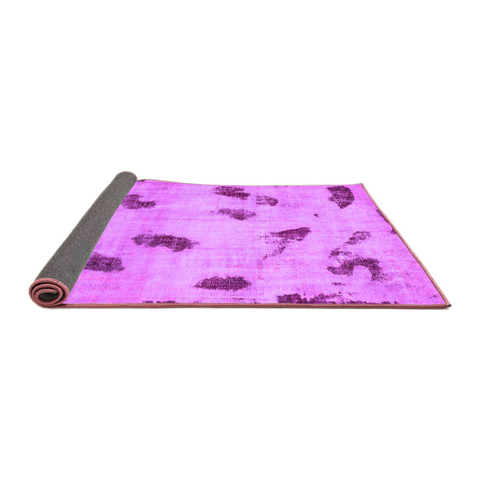 Sideview of Abstract Purple Modern Rug, abs765pur