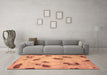 Machine Washable Abstract Brown Modern Rug in a Living Room,, wshabs765brn