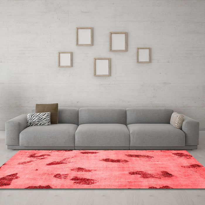Modern Red Washable Rugs