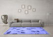 Machine Washable Abstract Blue Modern Rug in a Living Room, wshabs765blu