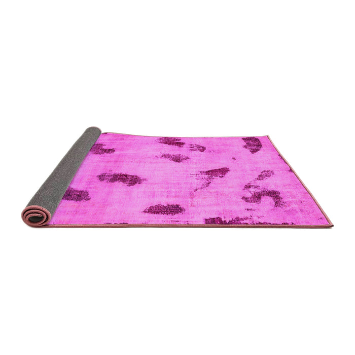 Sideview of Abstract Pink Modern Rug, abs765pnk