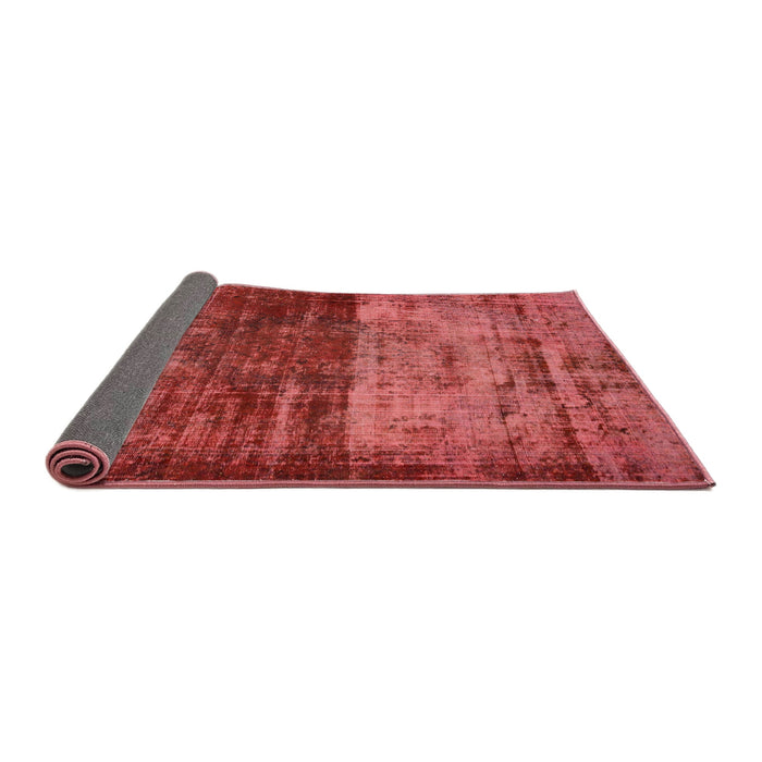 Sideview of Abstract Red Modern Rug, abs766
