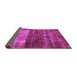 Sideview of Abstract Purple Modern Rug, abs766pur