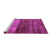 Sideview of Machine Washable Abstract Purple Modern Area Rugs, wshabs766pur