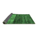 Sideview of Abstract Emerald Green Modern Rug, abs766emgrn