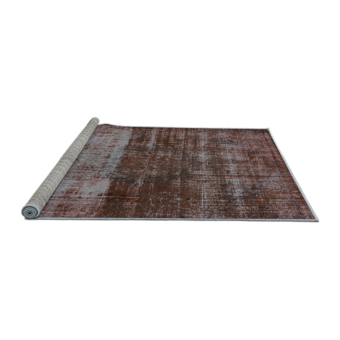 Sideview of Machine Washable Abstract Light Blue Modern Rug, wshabs766lblu