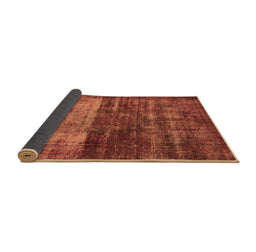 Sideview of Abstract Brown Modern Rug, abs766brn