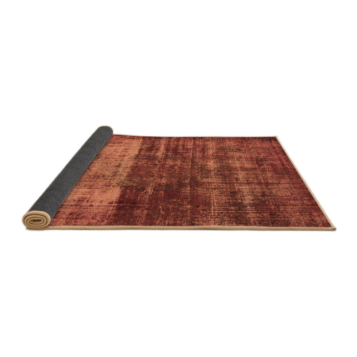 Sideview of Abstract Brown Modern Rug, abs766brn