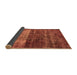 Sideview of Abstract Brown Modern Rug, abs766brn