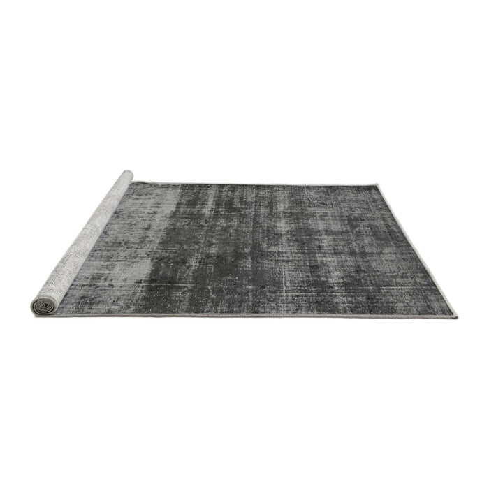 Sideview of Machine Washable Abstract Gray Modern Rug, wshabs766gry