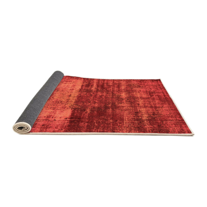Sideview of Abstract Orange Modern Rug, abs766org