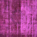 Square Machine Washable Abstract Purple Modern Area Rugs, wshabs766pur