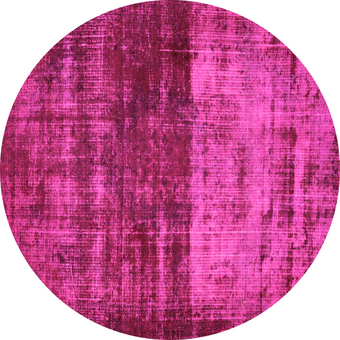 Round Abstract Pink Modern Rug, abs766pnk