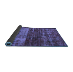 Sideview of Abstract Blue Modern Rug, abs766blu