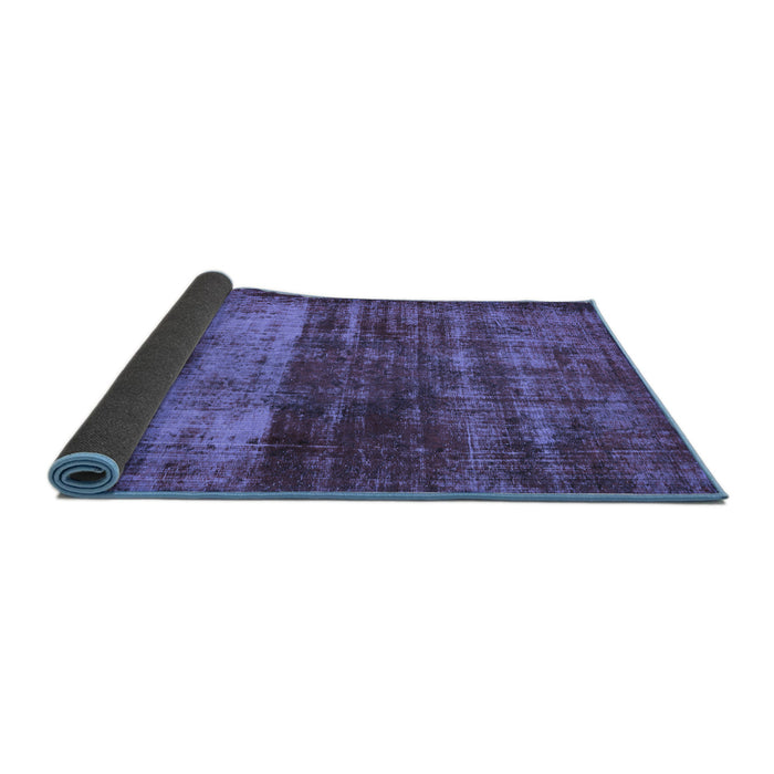 Sideview of Abstract Blue Modern Rug, abs766blu