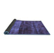 Sideview of Abstract Blue Modern Rug, abs766blu