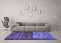 Machine Washable Abstract Blue Modern Rug, wshabs766blu