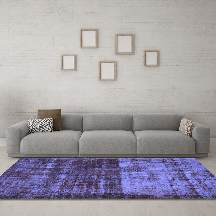 Machine Washable Abstract Blue Modern Rug in a Living Room, wshabs766blu