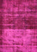 Machine Washable Abstract Pink Modern Rug, wshabs766pnk