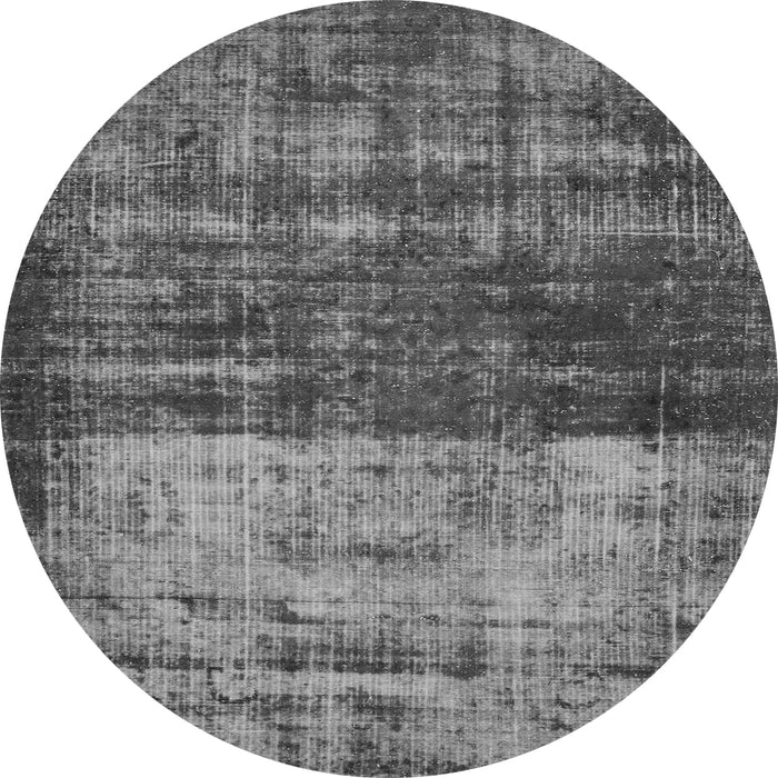 Round Machine Washable Abstract Gray Modern Rug, wshabs766gry