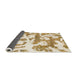 Sideview of Abstract Beige Modern Rug, abs767