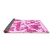 Sideview of Abstract Pink Modern Rug, abs767pnk