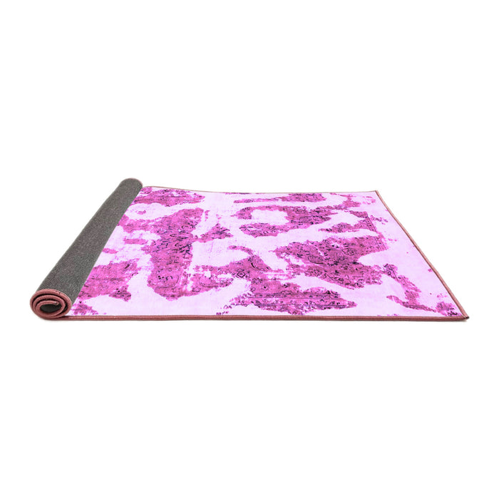 Sideview of Abstract Purple Modern Rug, abs767pur