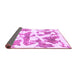 Sideview of Abstract Purple Modern Rug, abs767pur