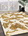 Abstract Beige Modern Rug in Family Room, abs767