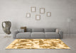 Machine Washable Abstract Brown Modern Rug in a Living Room,, wshabs767brn