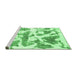 Sideview of Machine Washable Abstract Emerald Green Modern Area Rugs, wshabs767emgrn