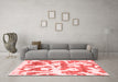 Modern Red Washable Rugs