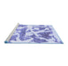 Sideview of Machine Washable Abstract Blue Modern Rug, wshabs767blu