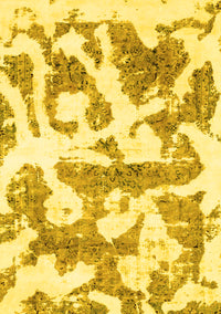 Abstract Yellow Modern Rug, abs767yw