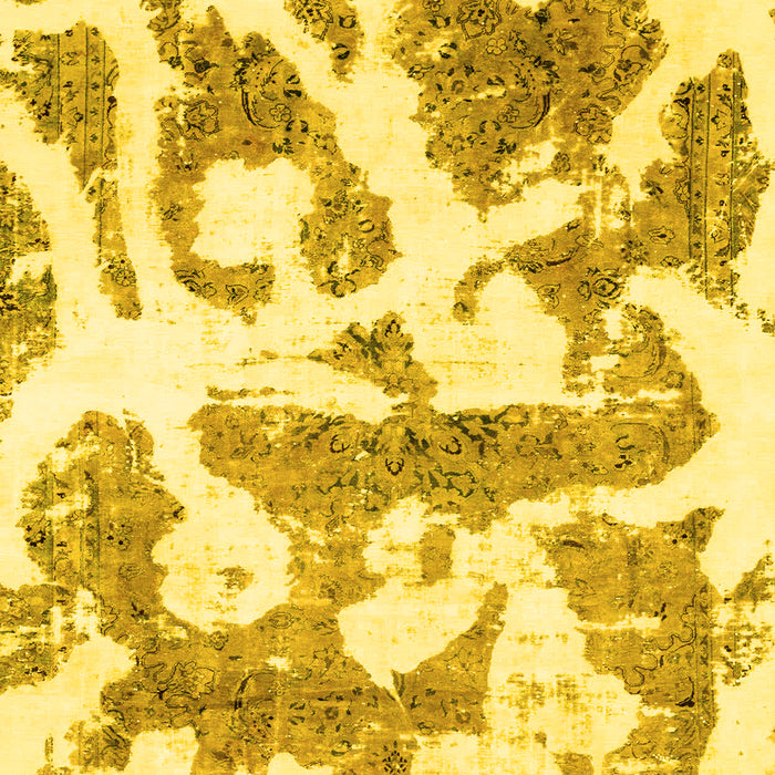 Abstract Yellow Modern Rug, abs767yw