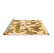 Sideview of Machine Washable Abstract Brown Modern Rug, wshabs767brn