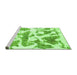 Sideview of Machine Washable Abstract Green Modern Area Rugs, wshabs767grn