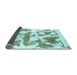 Sideview of Abstract Light Blue Modern Rug, abs767lblu