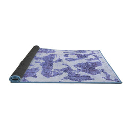 Sideview of Abstract Blue Modern Rug, abs767blu