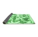 Sideview of Abstract Emerald Green Modern Rug, abs767emgrn