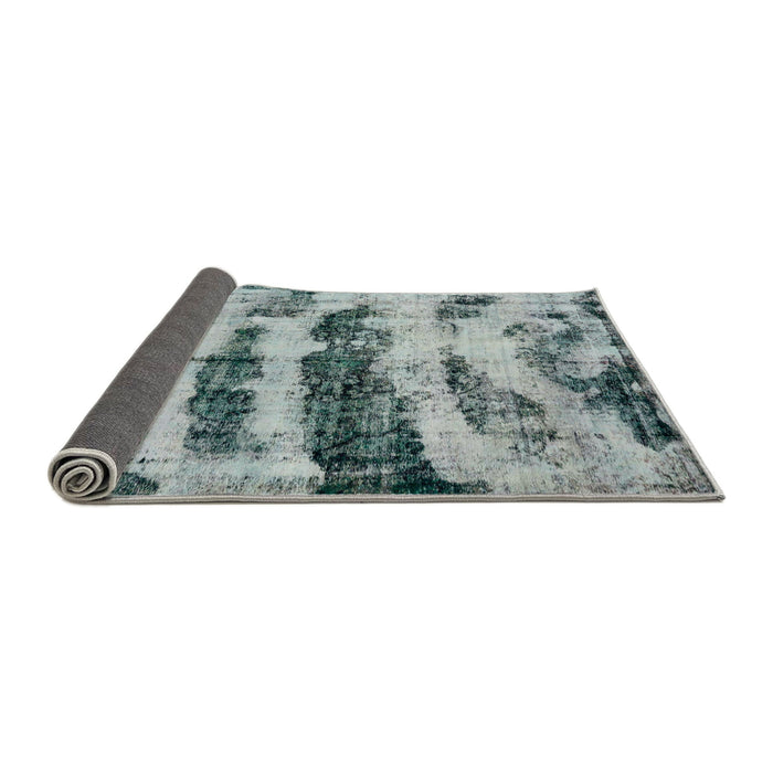 Sideview of Abstract Cloud Gray Modern Rug, abs768